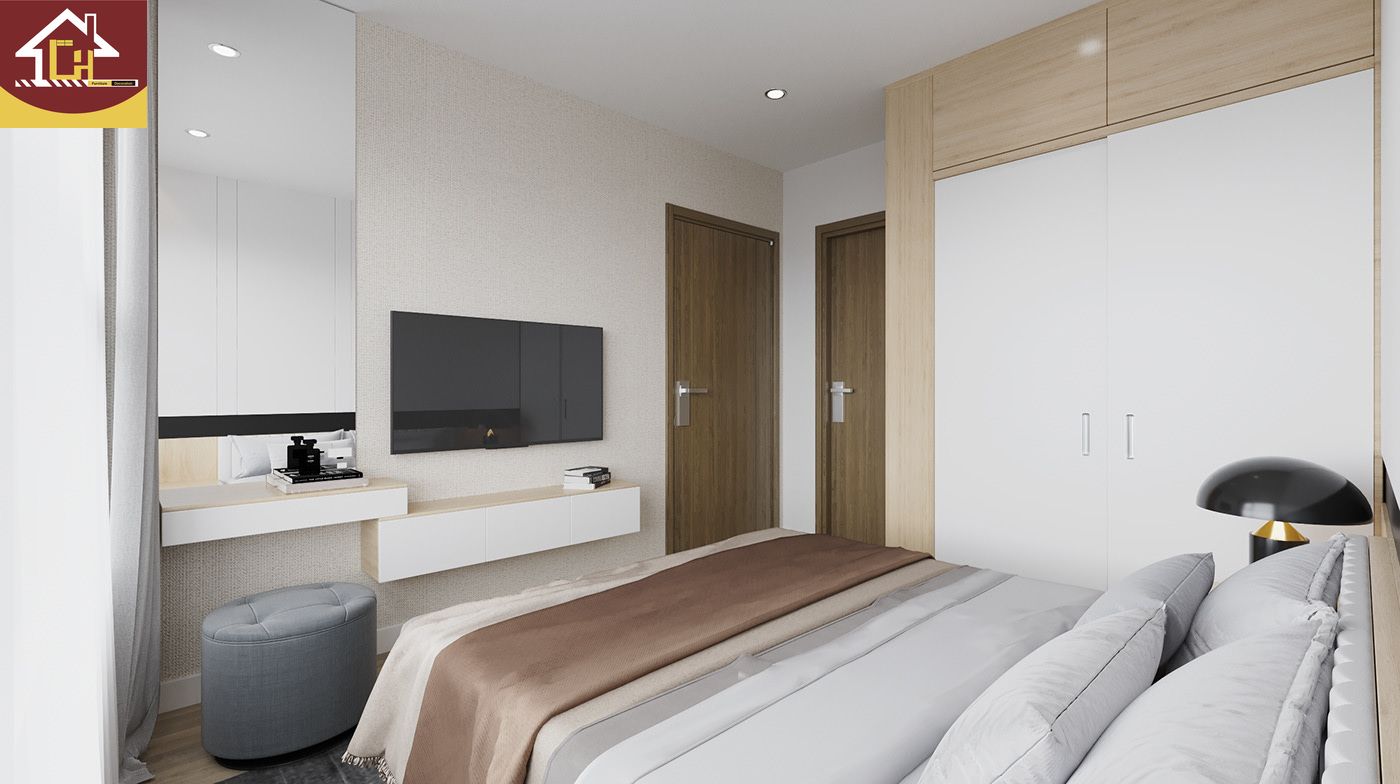 Thiết kế nội thất căn hộ 2 ngủ chung cư Vinhomes Smart City 